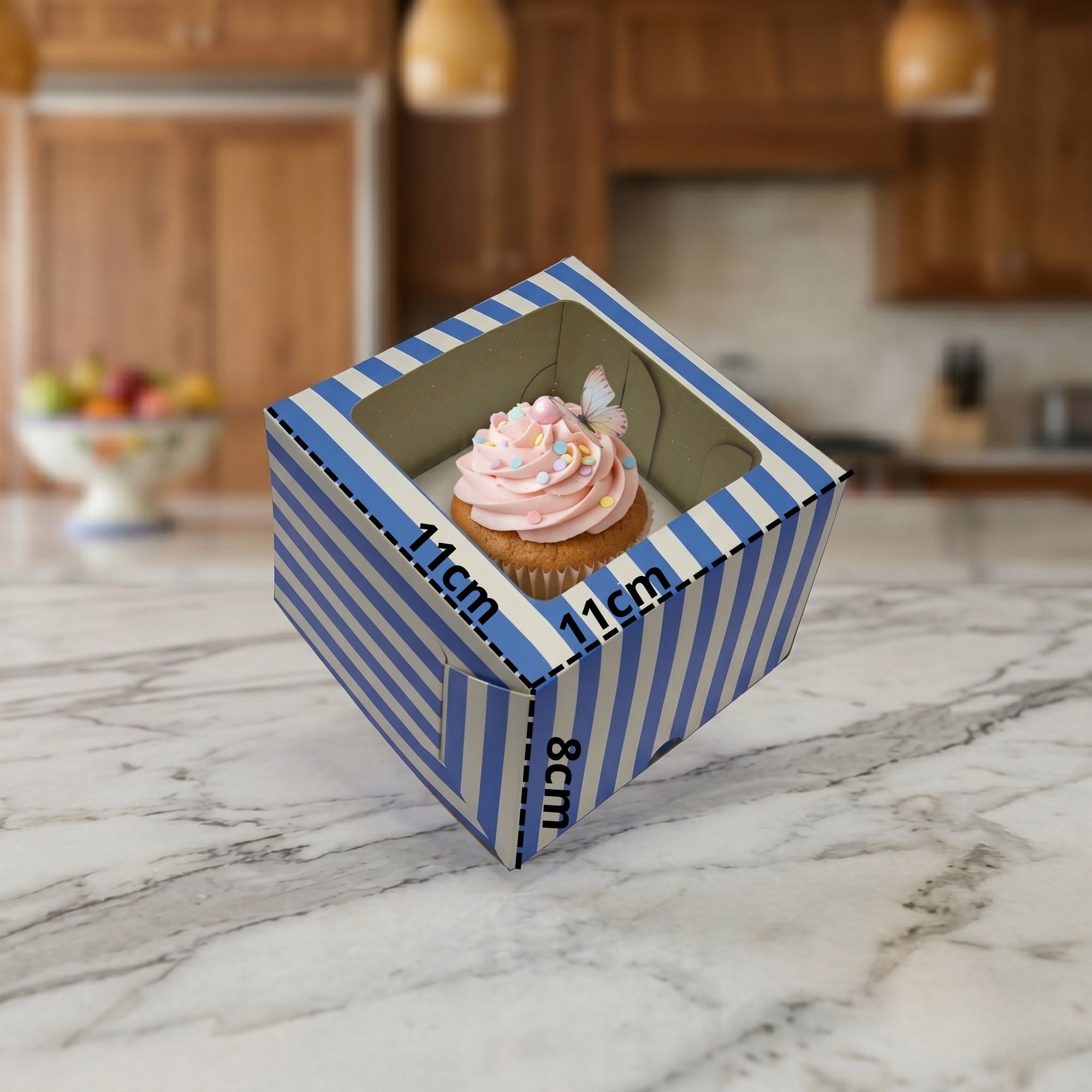 Caja Para 1 Cupcake 11x11x8