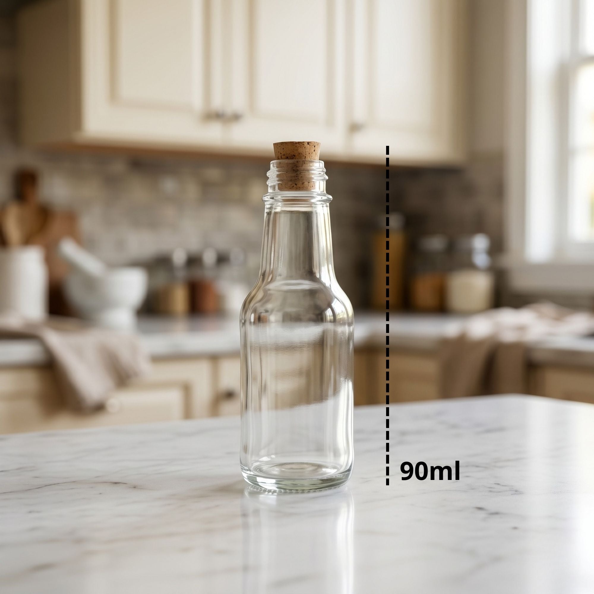 Botella Vidrio  90 ML Corcho