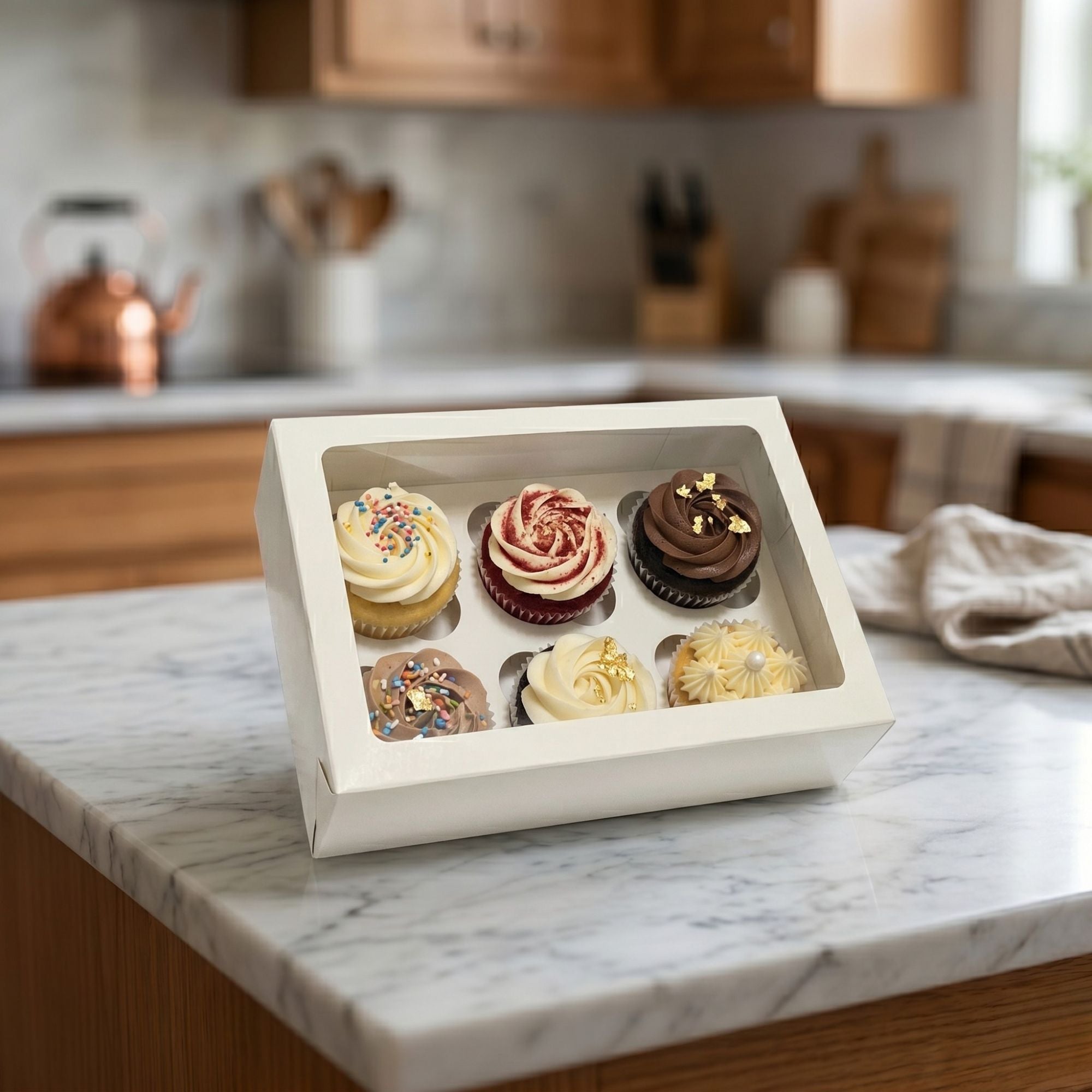 Caja Cupcake 6 Colores 25x16x8