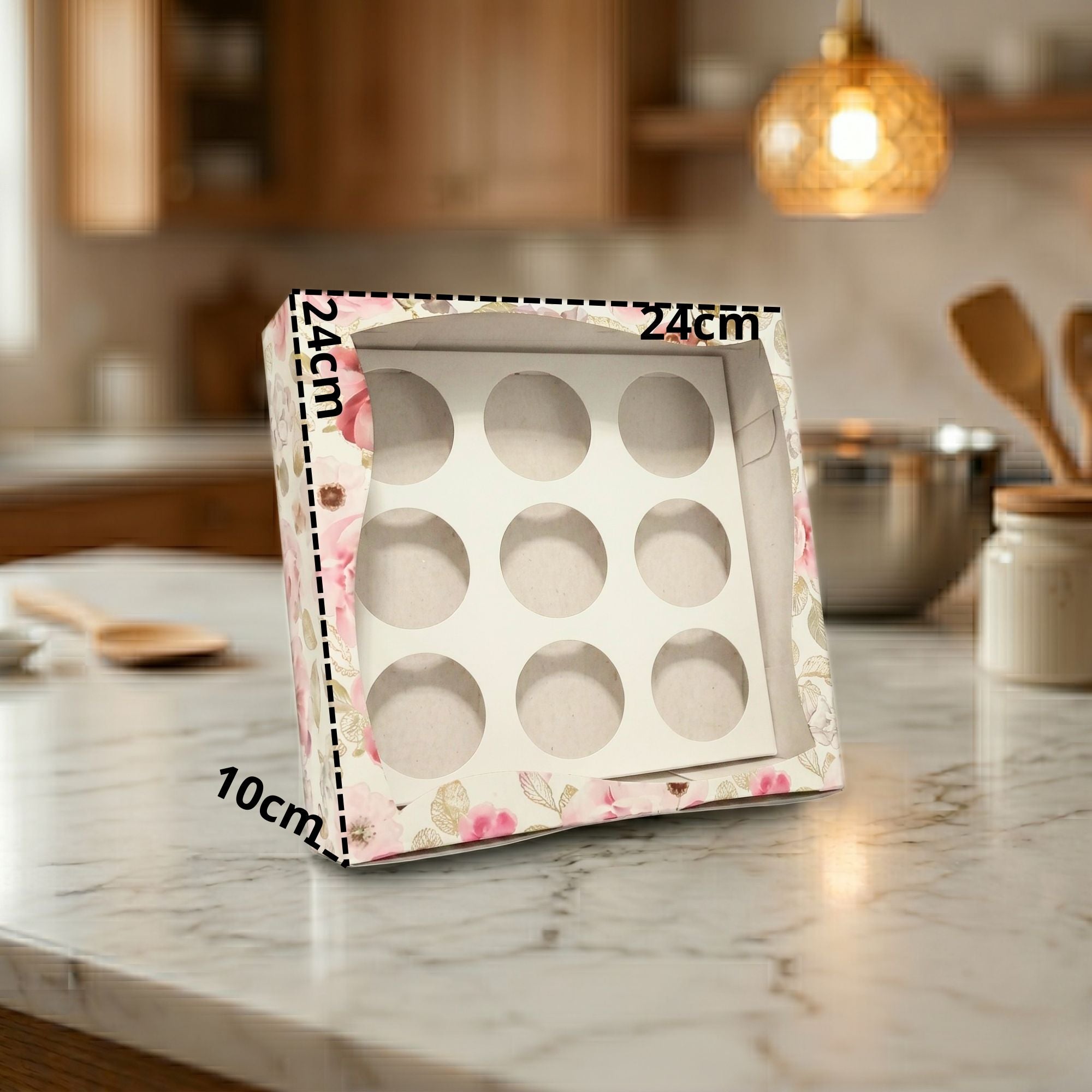 Caja Cupcakes 9 Colores 24x24x10