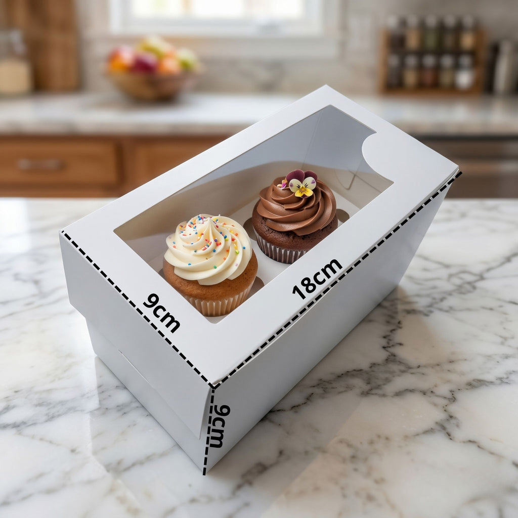 Caja Para 2 Cupcakes 18x9x9