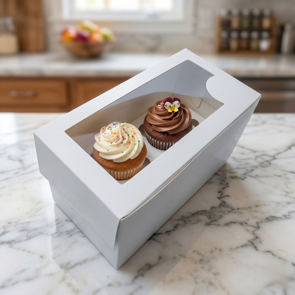 Caja Para 2 Cupcakes 18x9x9