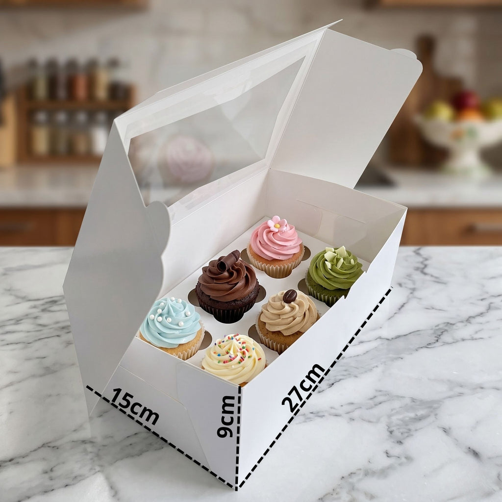 Caja Para 6 Cupcakes 27x15x9