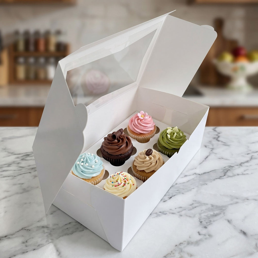 Caja Para 6 Cupcakes 27x15x9