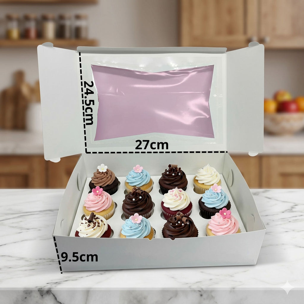 Caja Para 12 Cupcakes 27x24.5x9.5