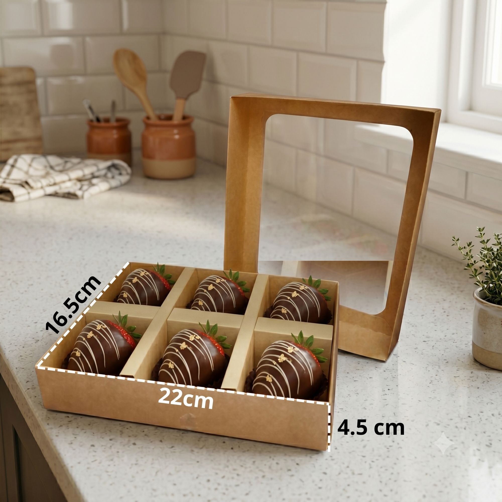 Caja Para Fresas 22x16.5x4.5