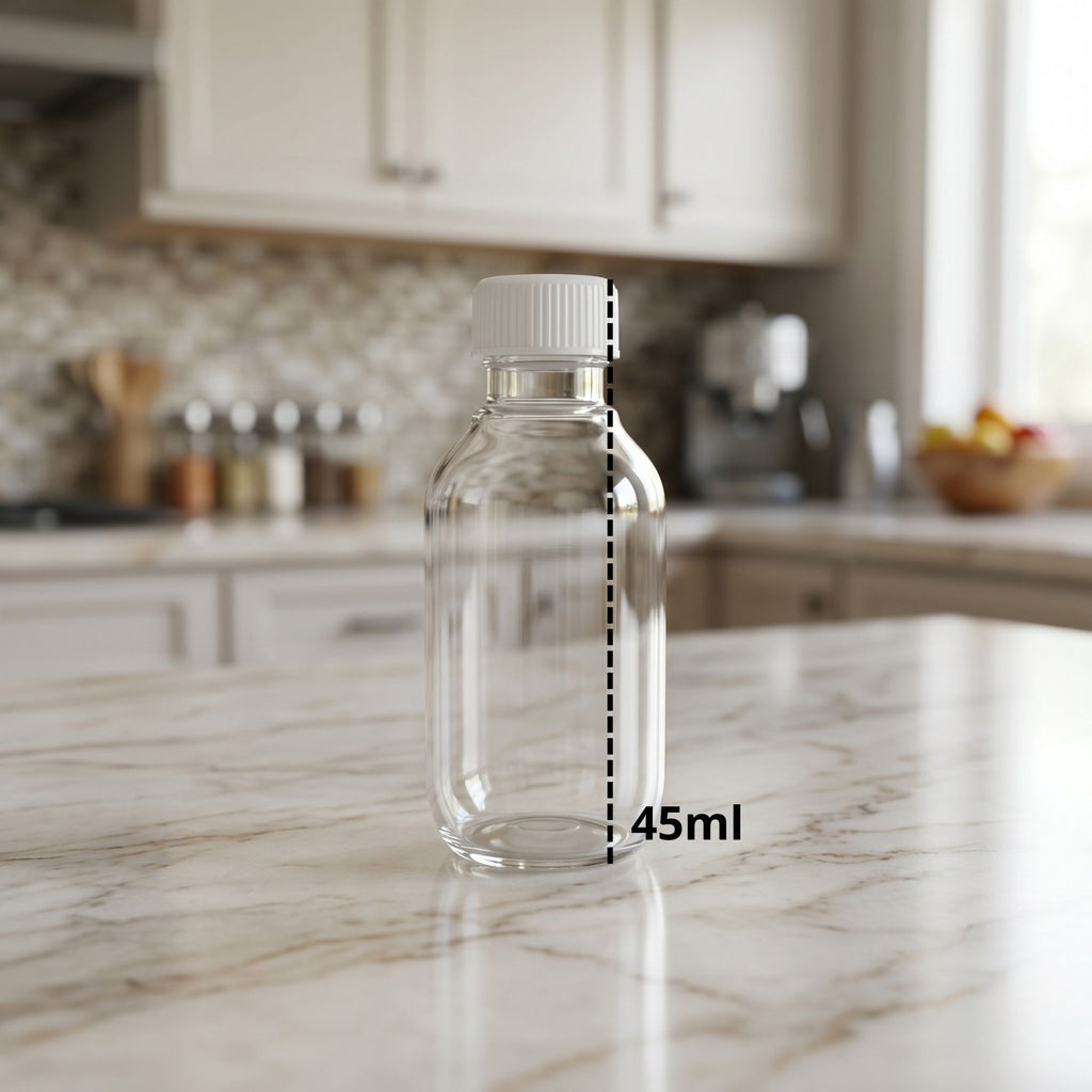 Botella Pet Cilíndrica 45 ML + TAPA