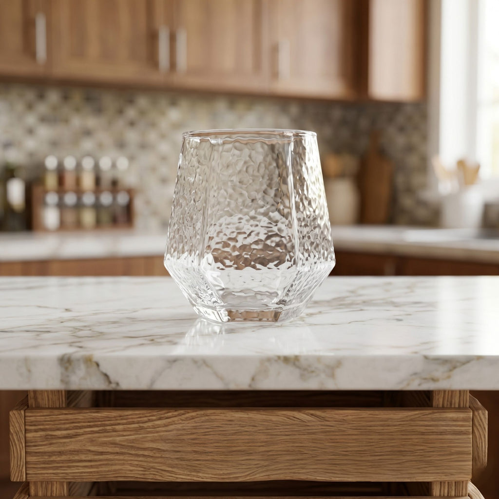 Vaso Vidrio Whisky Hexagonal