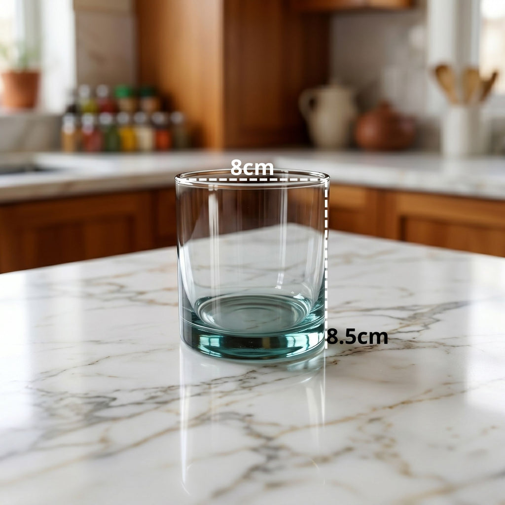 Vaso Vela Vidrio 8x8