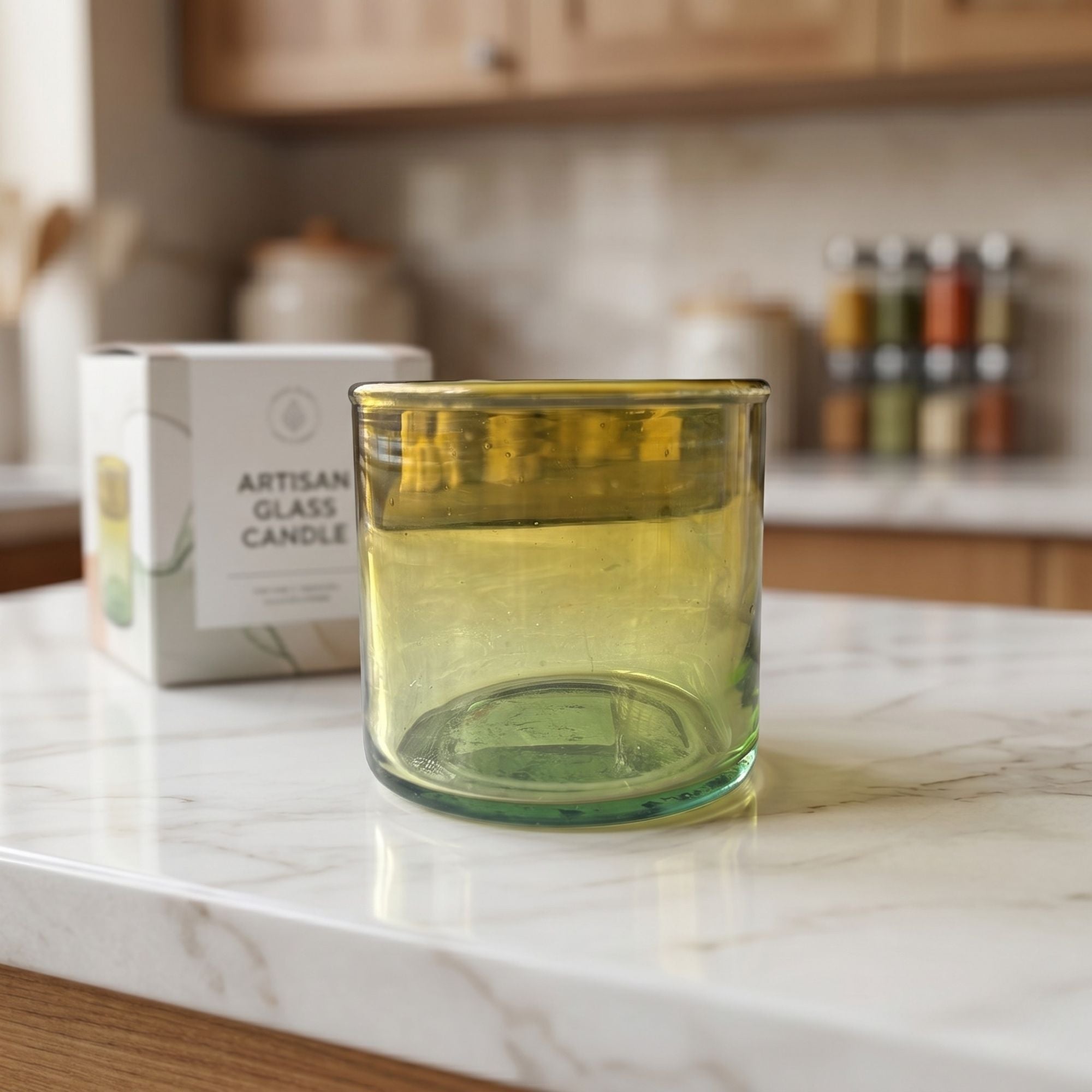 Vaso Vela Vidrio 8X8 Whisky