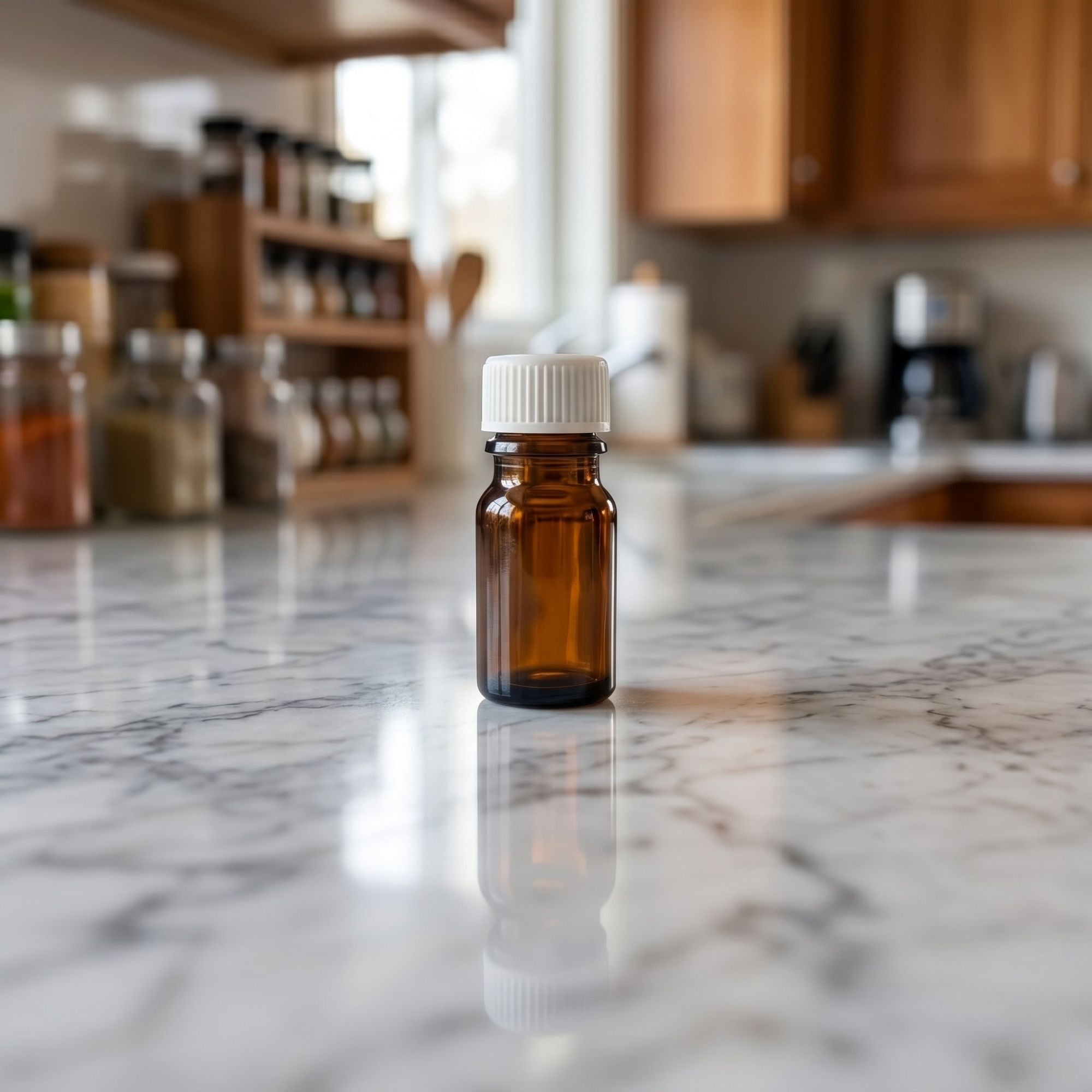 Botella Vidrio Ambar Tapa 5ML