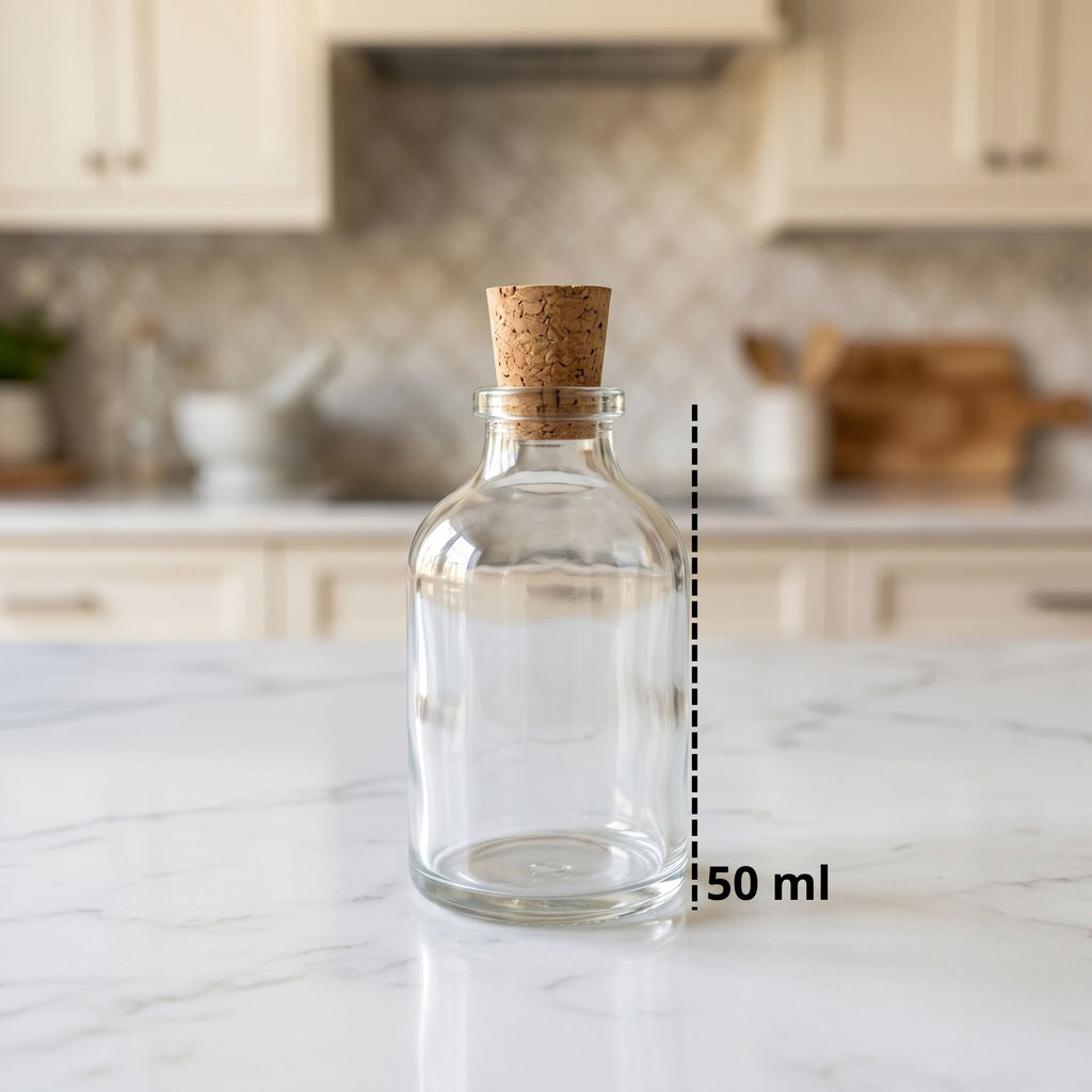 Botella Vidrio Vial 50 ML Corcho