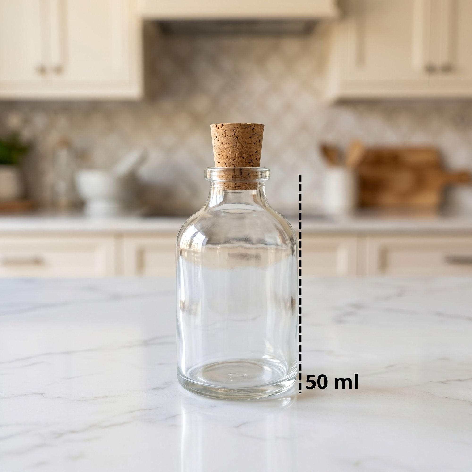 Botella Vidrio Vial 50 ML Corcho