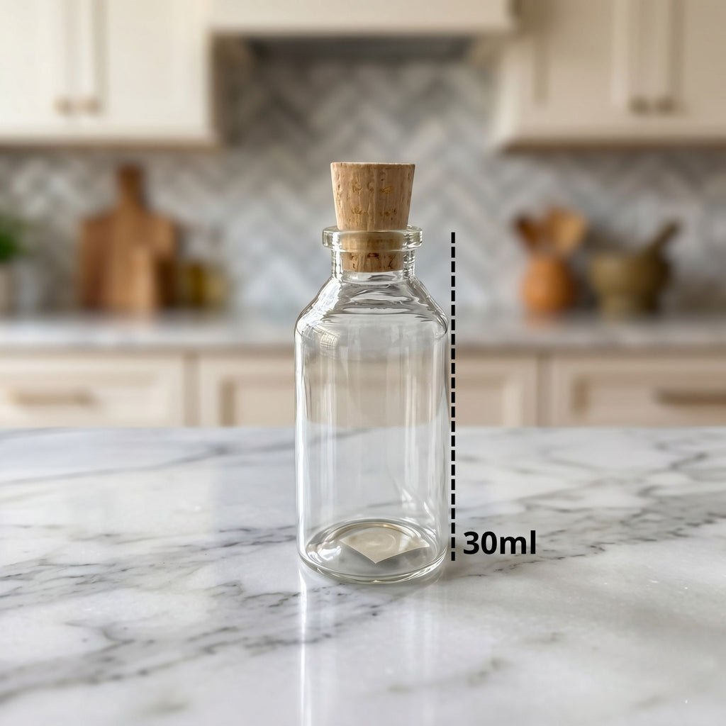 Botella Vidrio Corcho 30ML