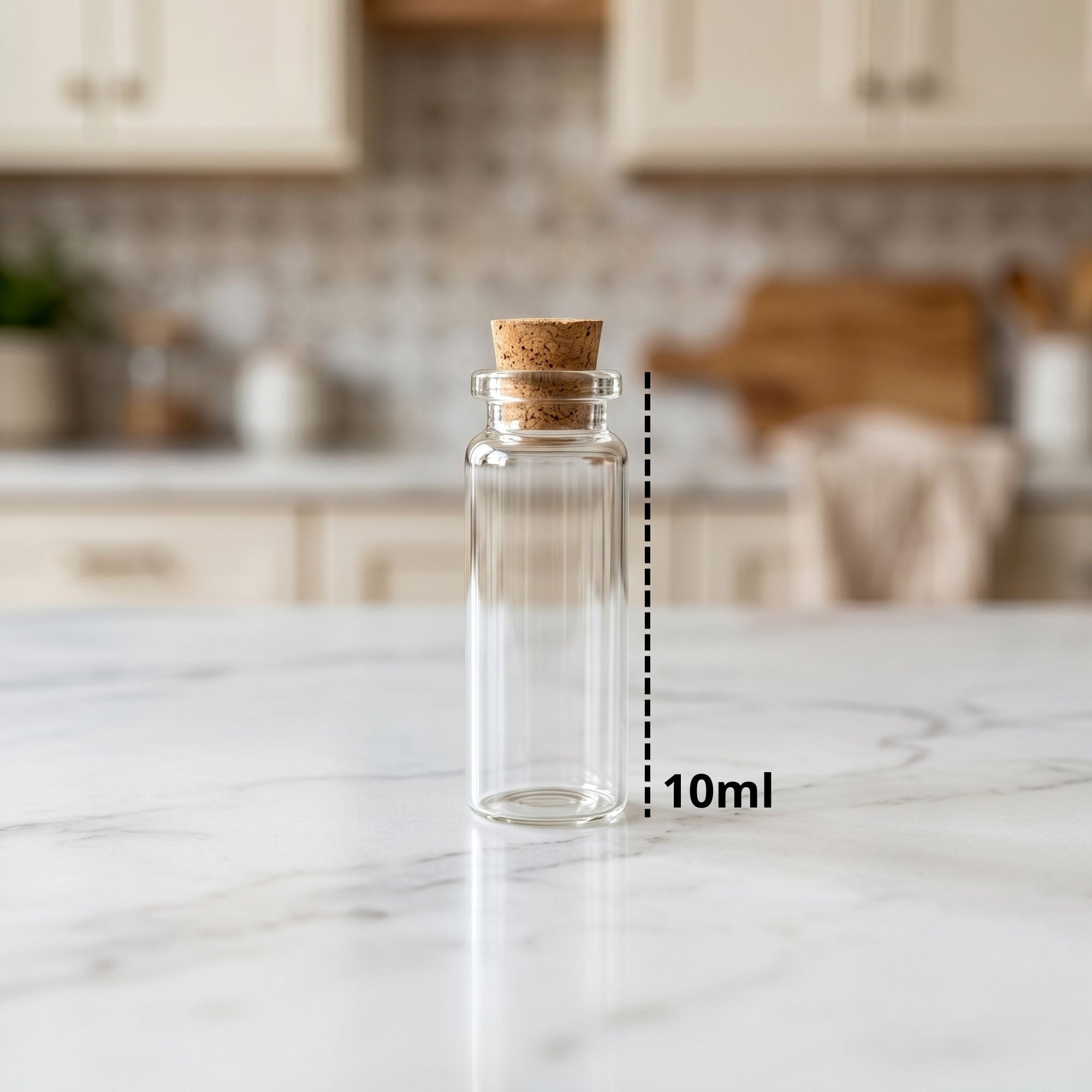 Botella Vidrio Vial 10 ML Corcho