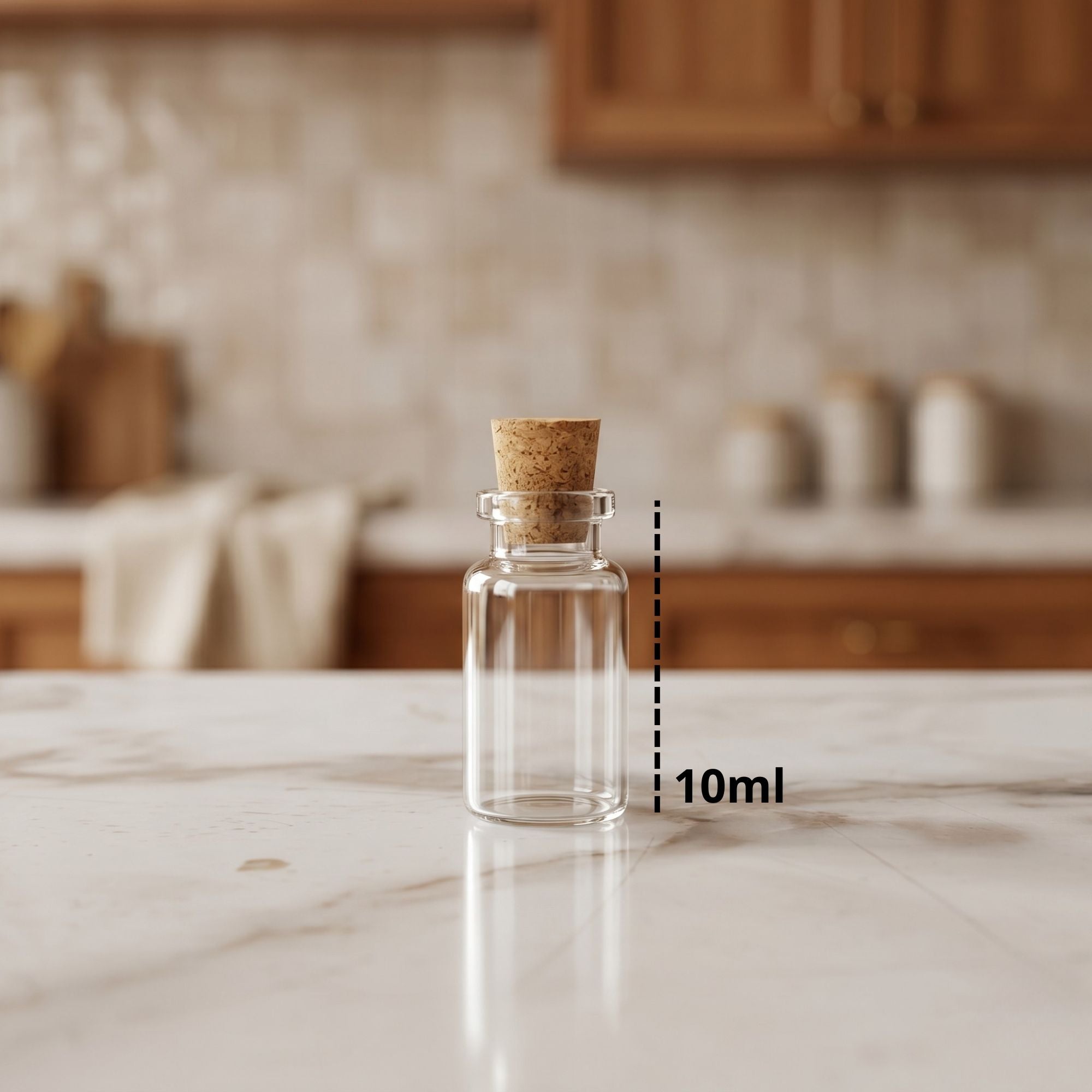 Botella Vidrio Vial 10 ML Corcho