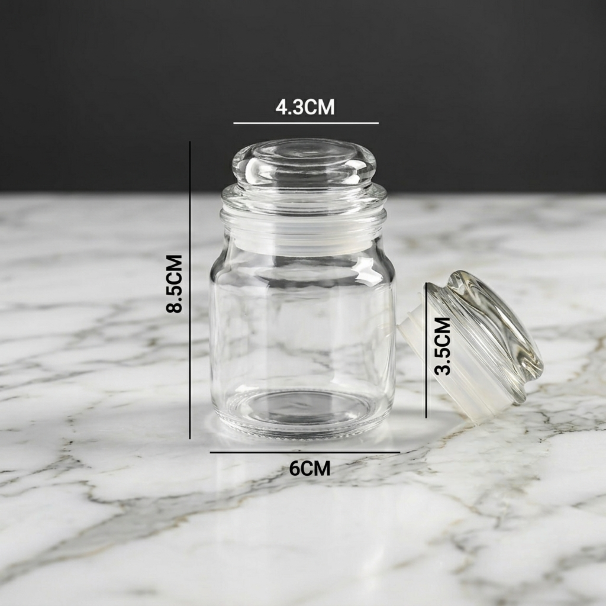 Botella Vidrio 80 ML+ Tapa 80 ML