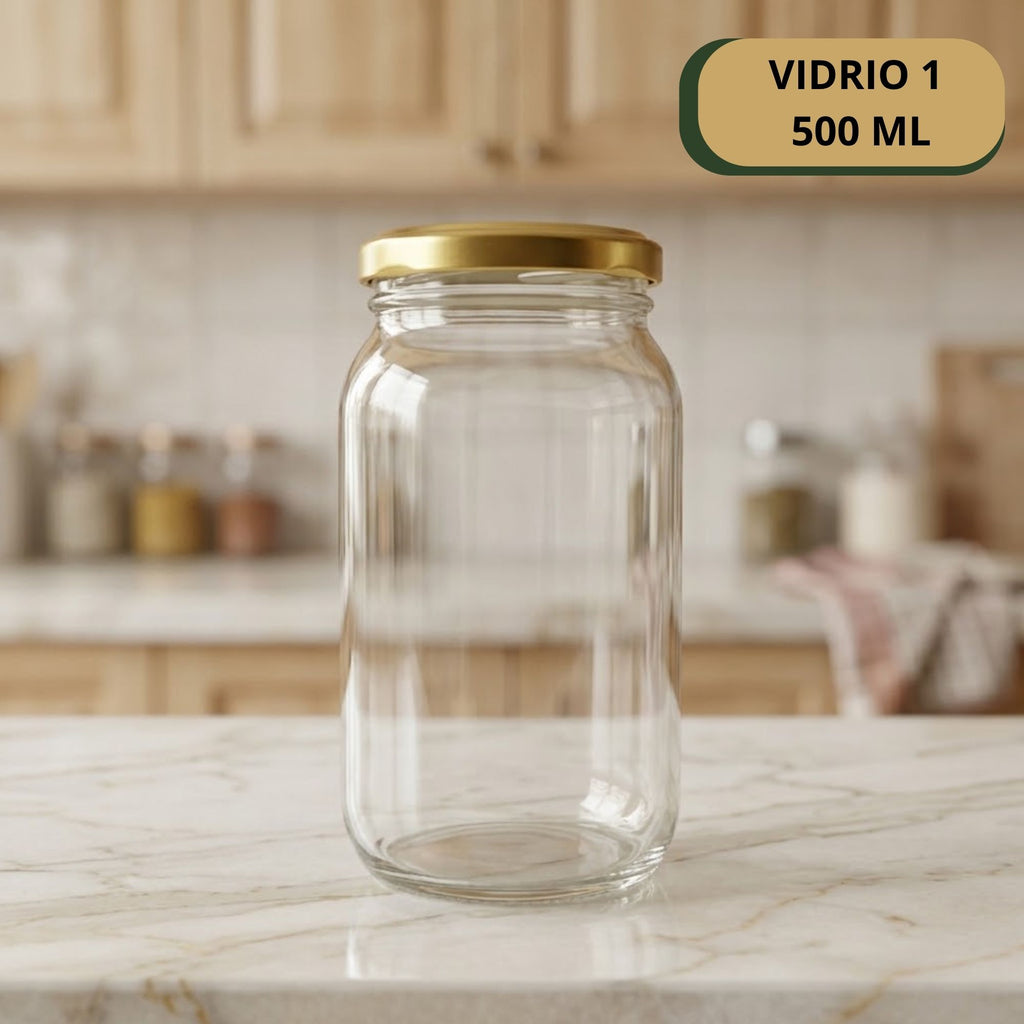 Botella Vidrio 1 De 500 ML