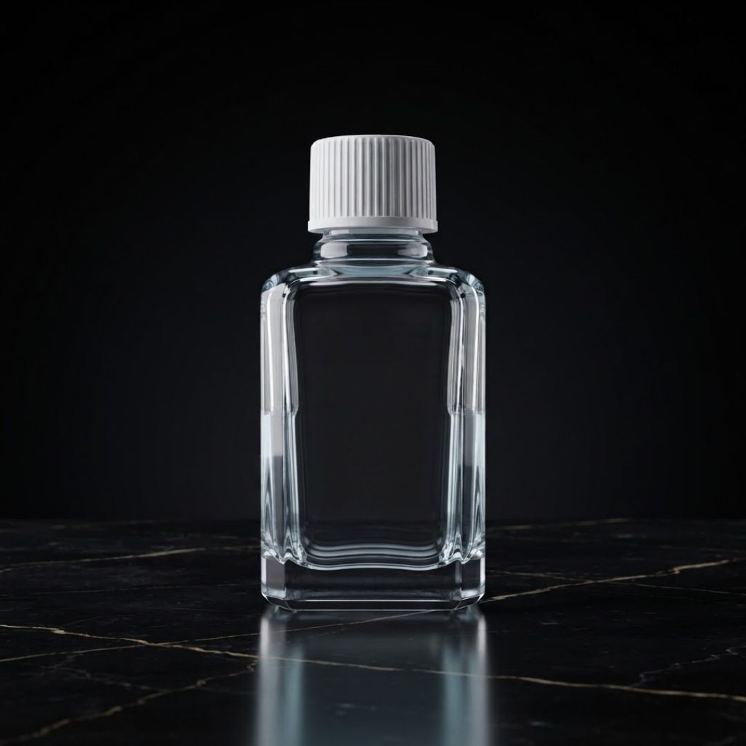 Vidrio Botella Cuadrada 30 ML