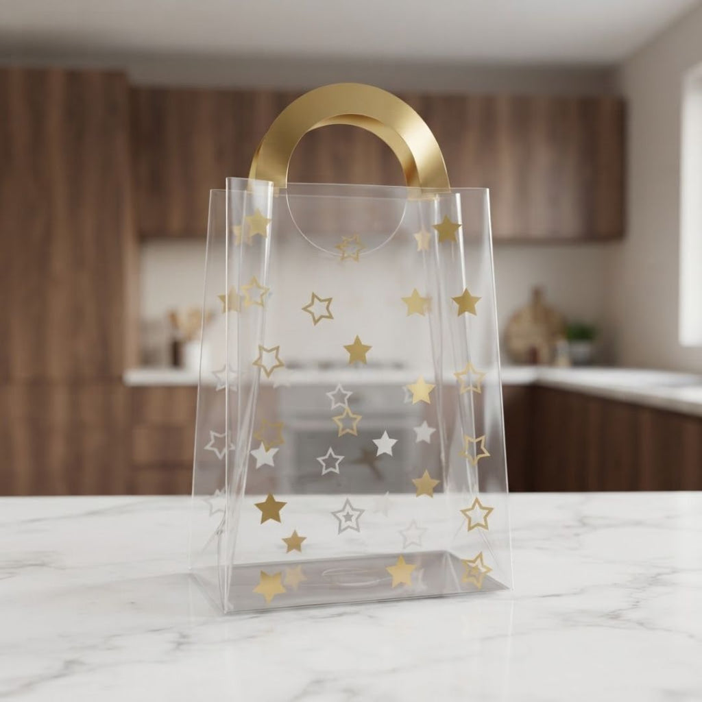 Bolsa Acetato Estrellas 12X7X18