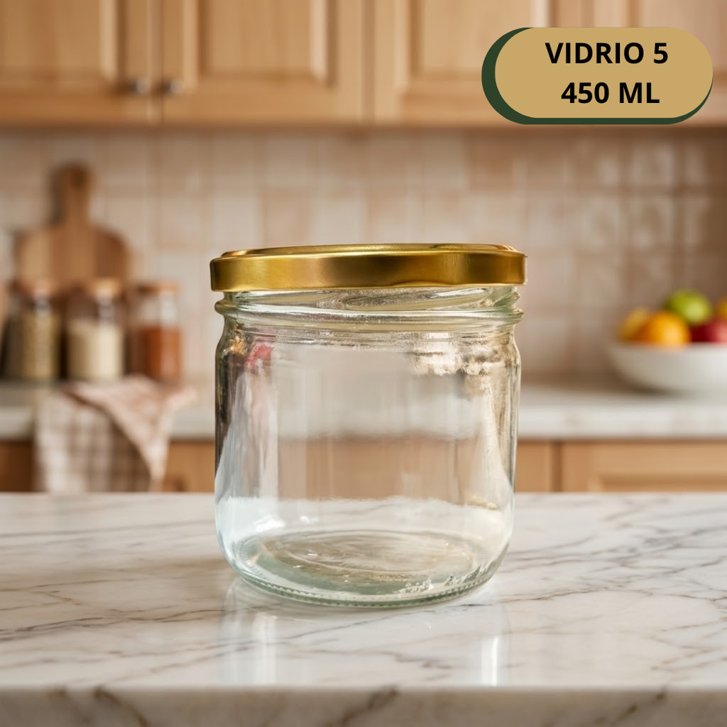 Botella Vidrio 5 X 450 ML