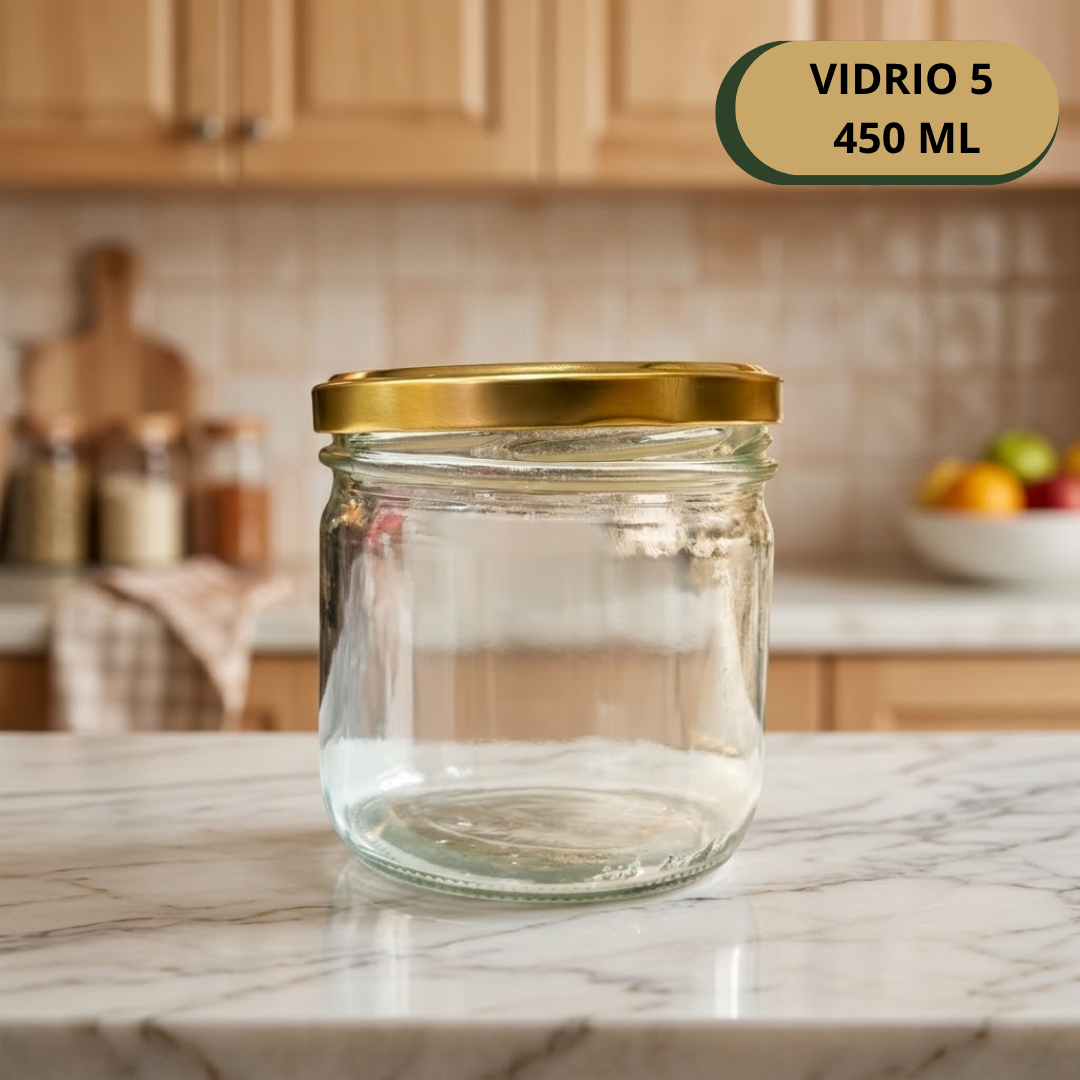 Botella Vidrio 5 X 450 ML