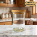 Vaso Old Tapa Madera Transparente