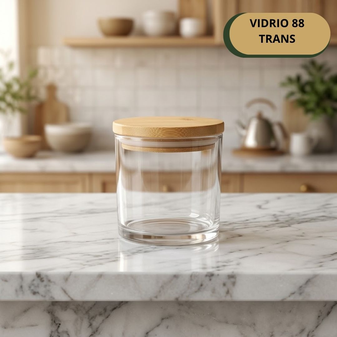 Botella Vidrio 88  210ML Tapa Madera