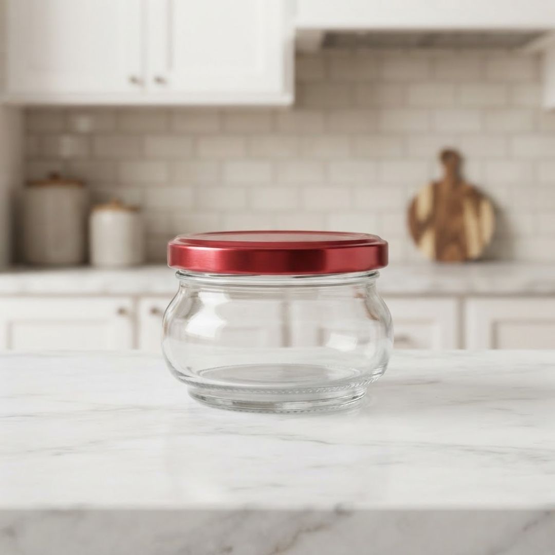 Frasco Vidrio 100ML Tapa Roja (FC100)