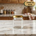 Botella Vidrio 76 X 80 ML Cuadrada
