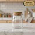 Botella Vidrio 23 Pudin+Corcho 100 ML